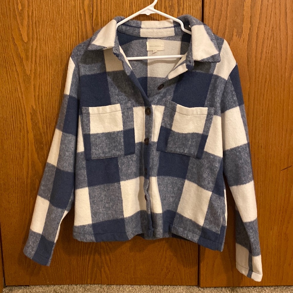 MELLÓDAY plaid sweater sz:M
